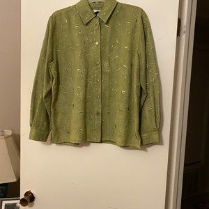green print blouse